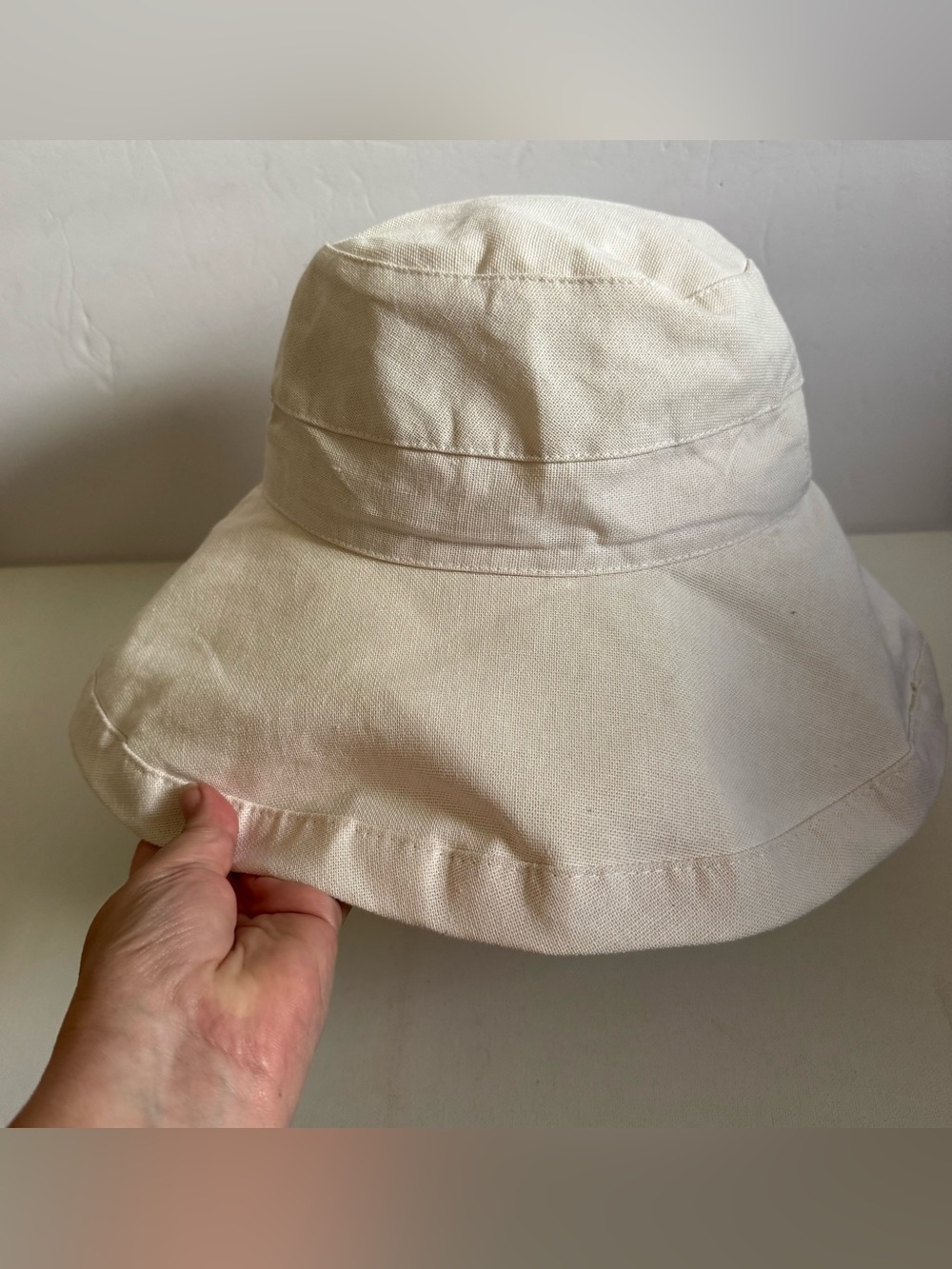 Scala Collezione UPF 50+ Cotton Big Brim Sun Hat Ivory Floppy Beach Resort OS - Picture 8 of 13